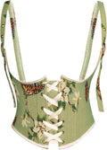 Scarlet Darkness Corset Belt for Women Floral Lace Up Underbust both