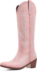 Ouepiano Cowboy Boots for Women with Classic Embroidery