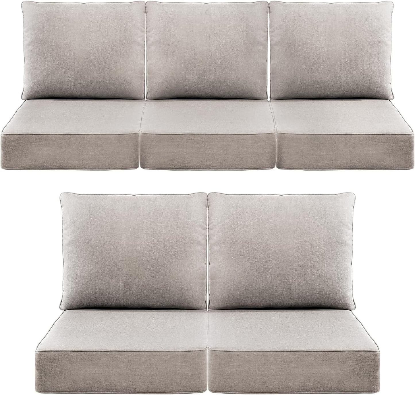 Luxury 6-Inch Outdoor Cushions for Patio Furniture Set of 5
