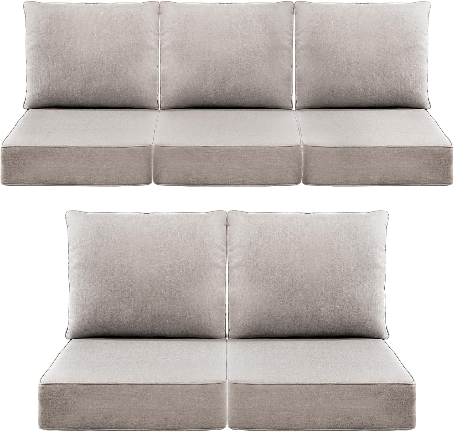 Luxury 6-Inch Outdoor Cushions for Patio Furniture Set of 5