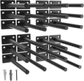 LEOPO Black 24 Pack 8 in Floating Shelf Bracket - Concealed Support