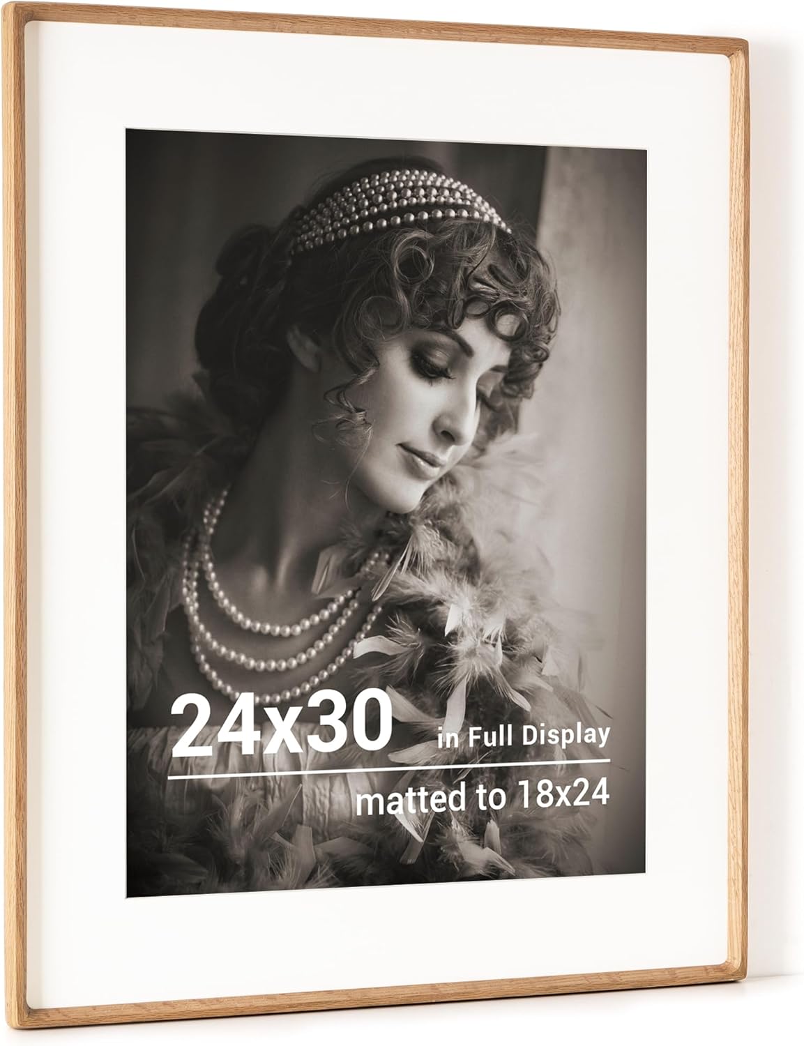 24x30 Poster Frame with USA-Sourced Oak Wood for Photos