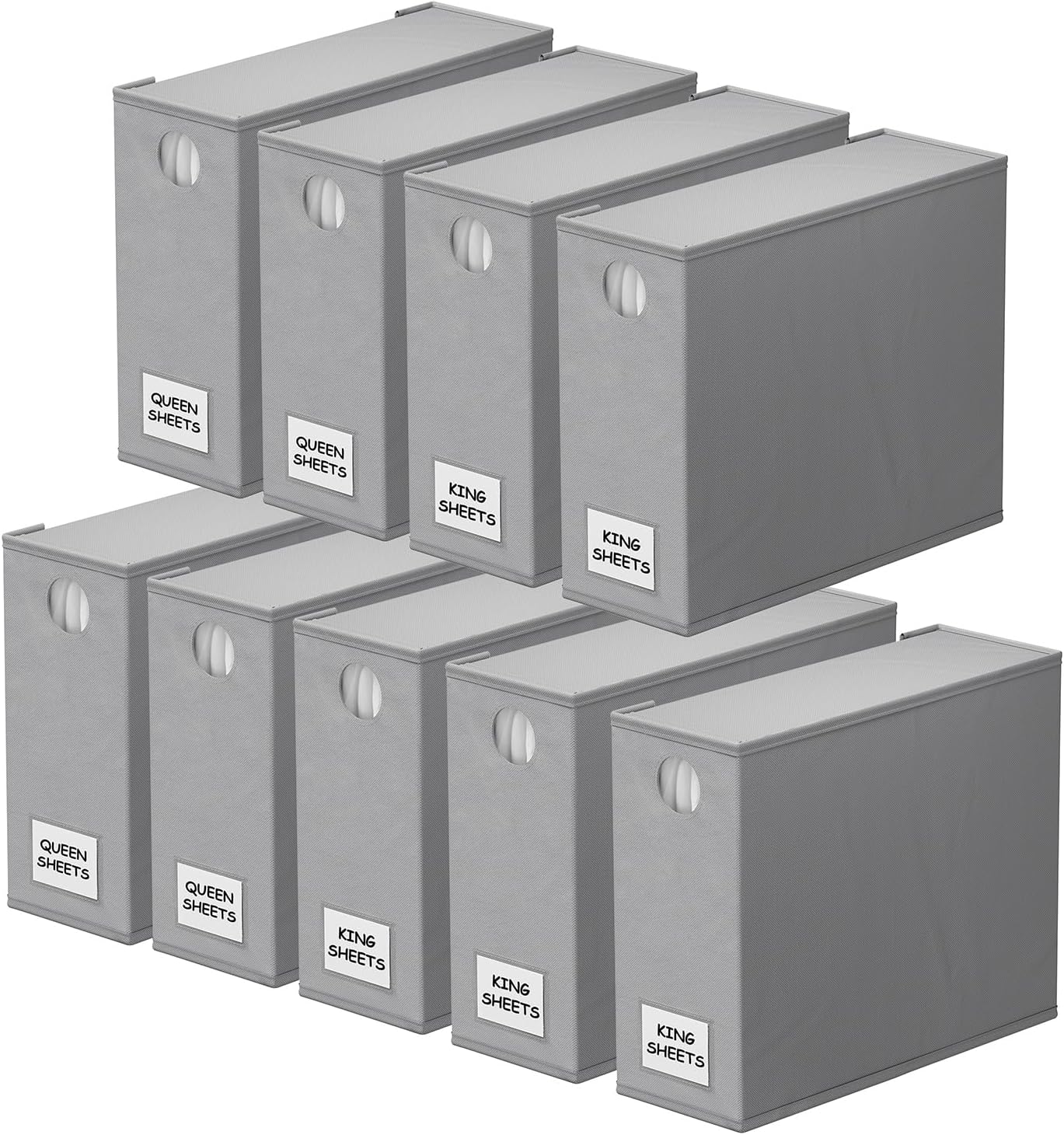 SpaceAid 9 Pack Bed Sheet Organizers for Queen & King Size