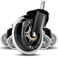 Office Chair Wheels Replacement Rubber Casters for Hardwood Floors