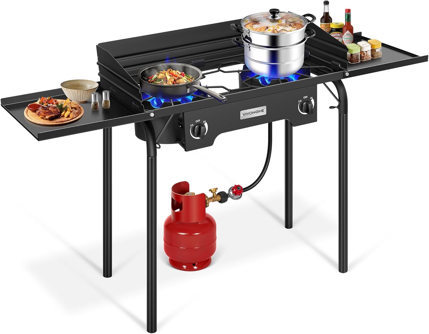 VIVOHOME 2 Burner Propane Stove: 150,000 BTU Power!