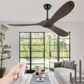 72in Ceiling Fans Without Lights - Solid Wood 3-Blade DC Fan