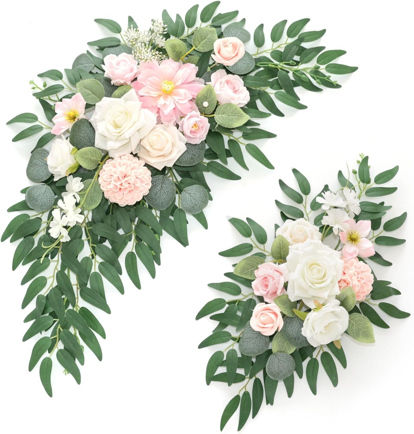 Faux Flower Swag Set of 2 for Wedding Welcome Signs Decor