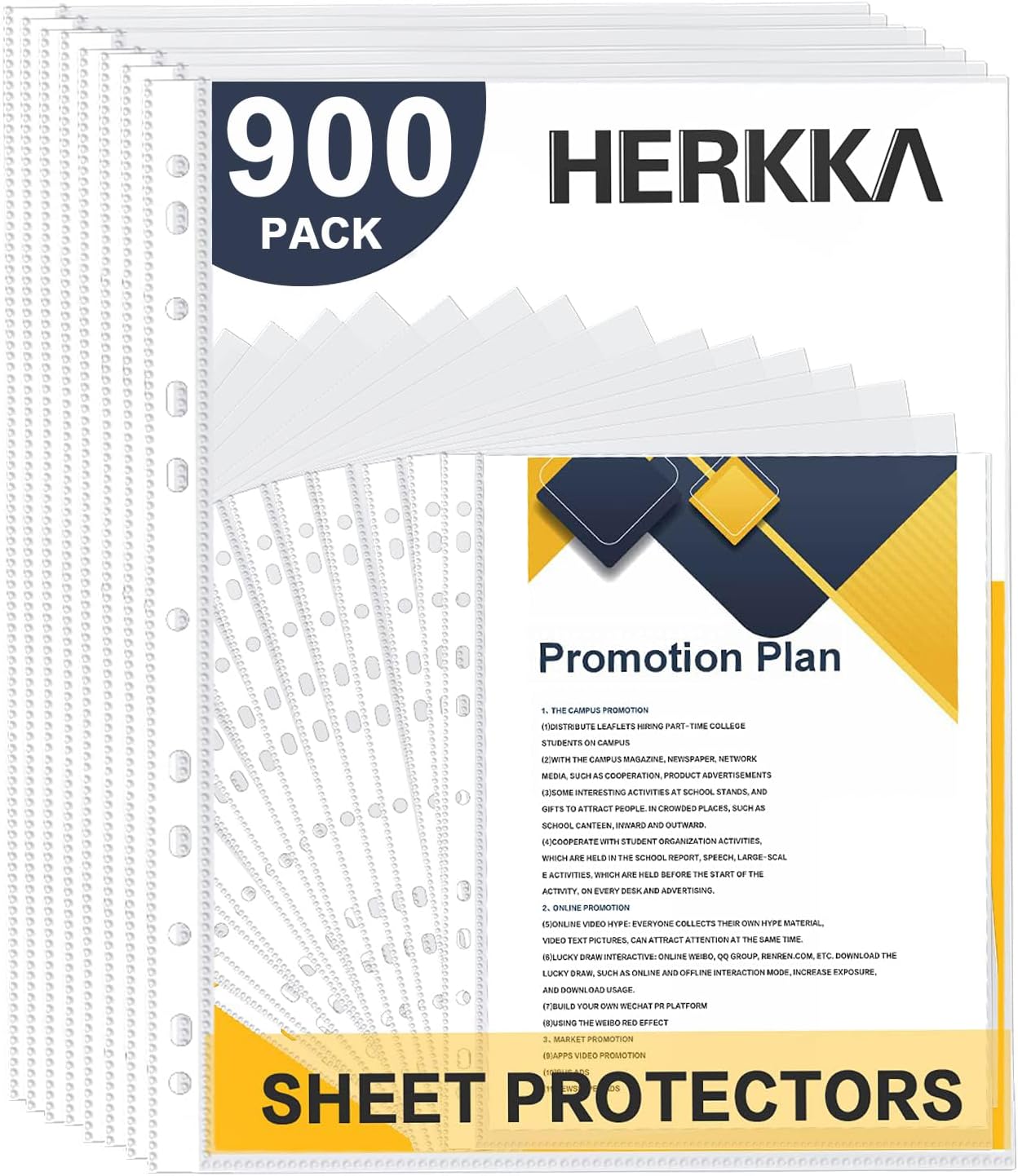 Heavy Duty Clear Plastic Page Protectors for 3 Ring Binders