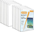 MaxGear Wall Mount Sign Holder 8.5 x 11 in - Clear Portrait 12 Pack