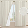 LAMIT 100% Blackout Linen Curtains - Total Darkness in Style!