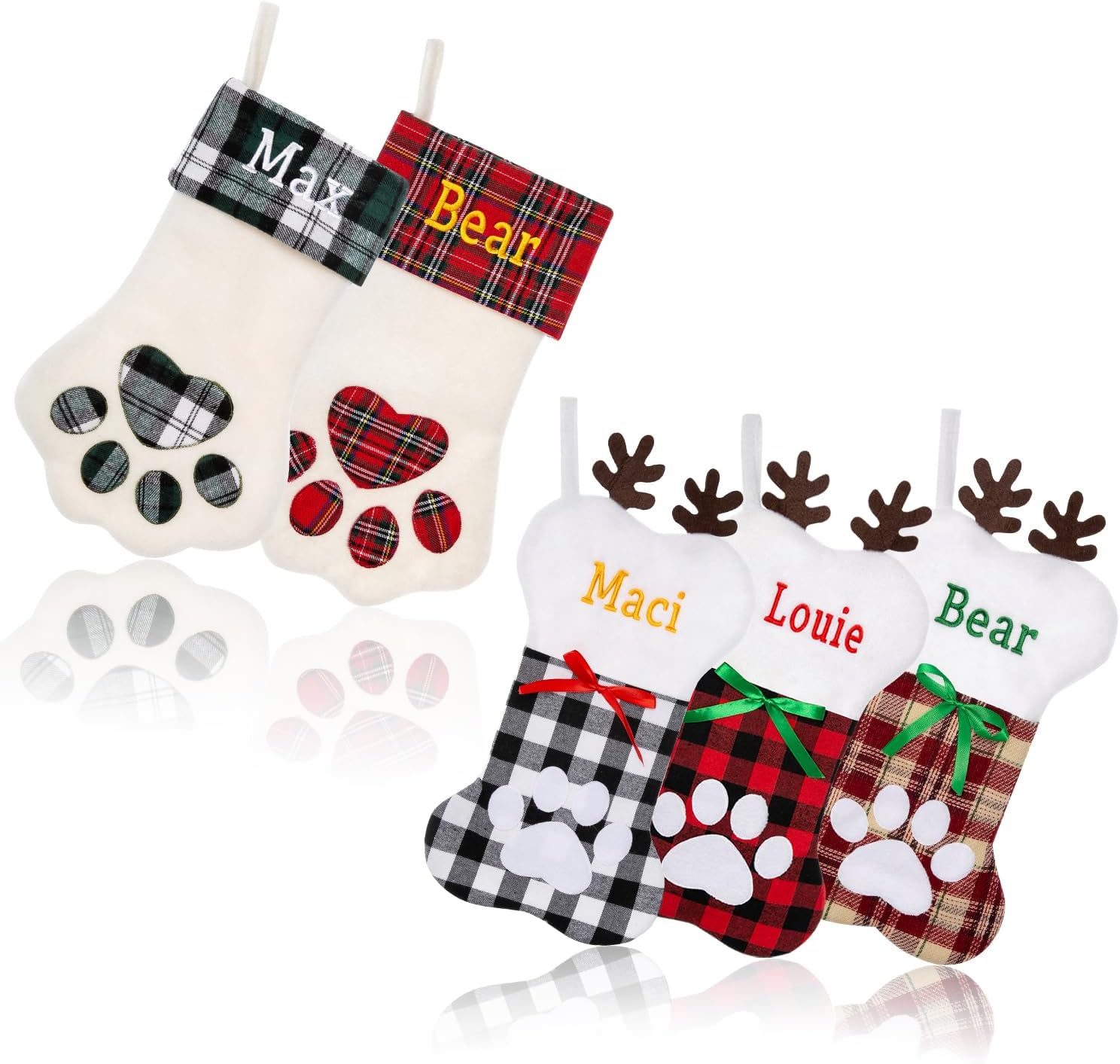 Personalized Pets Stockings for Dogs and Cats - Custom Xmas Decor