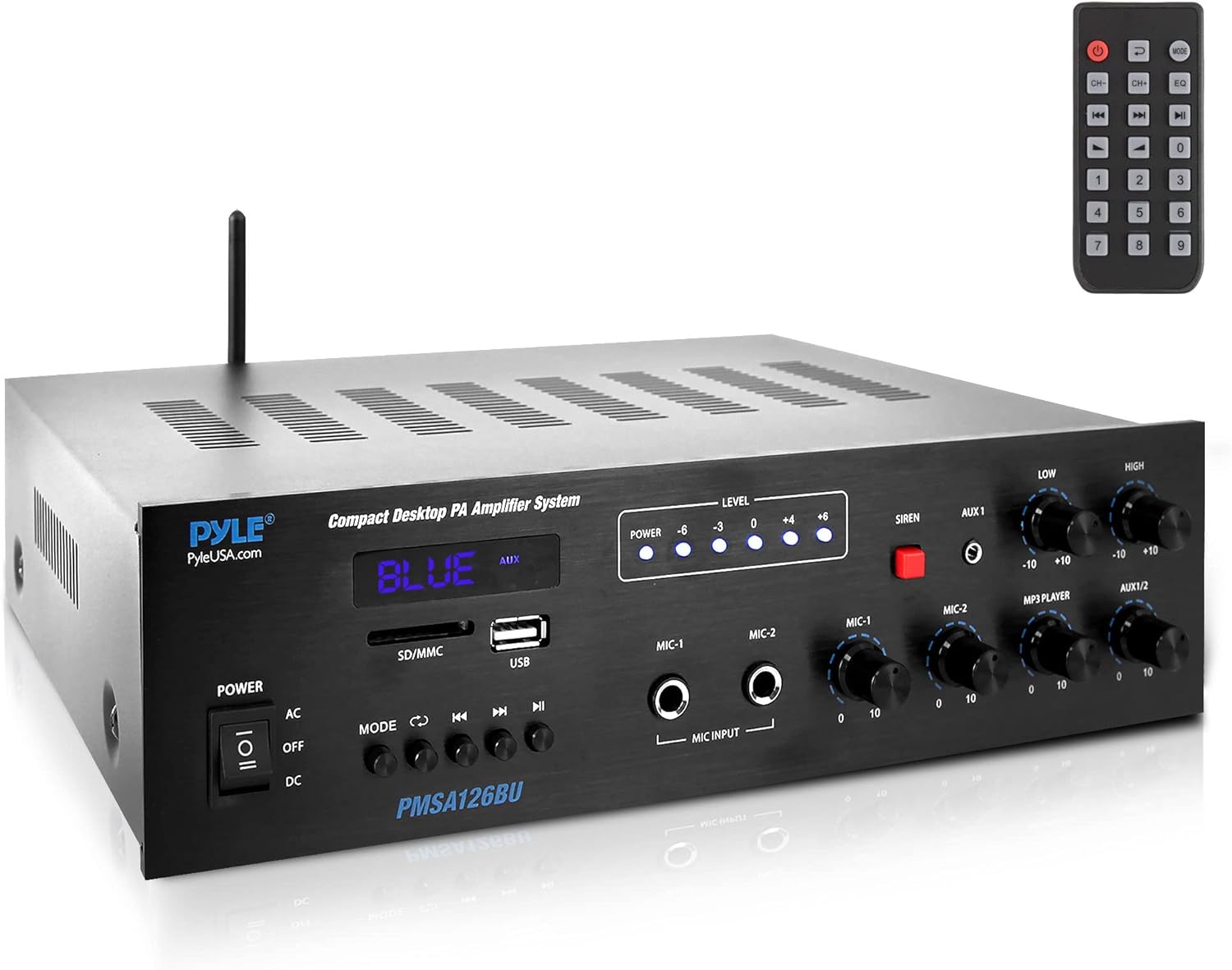 Pyle Wireless Bluetooth Public Address Amplifier for Home Use