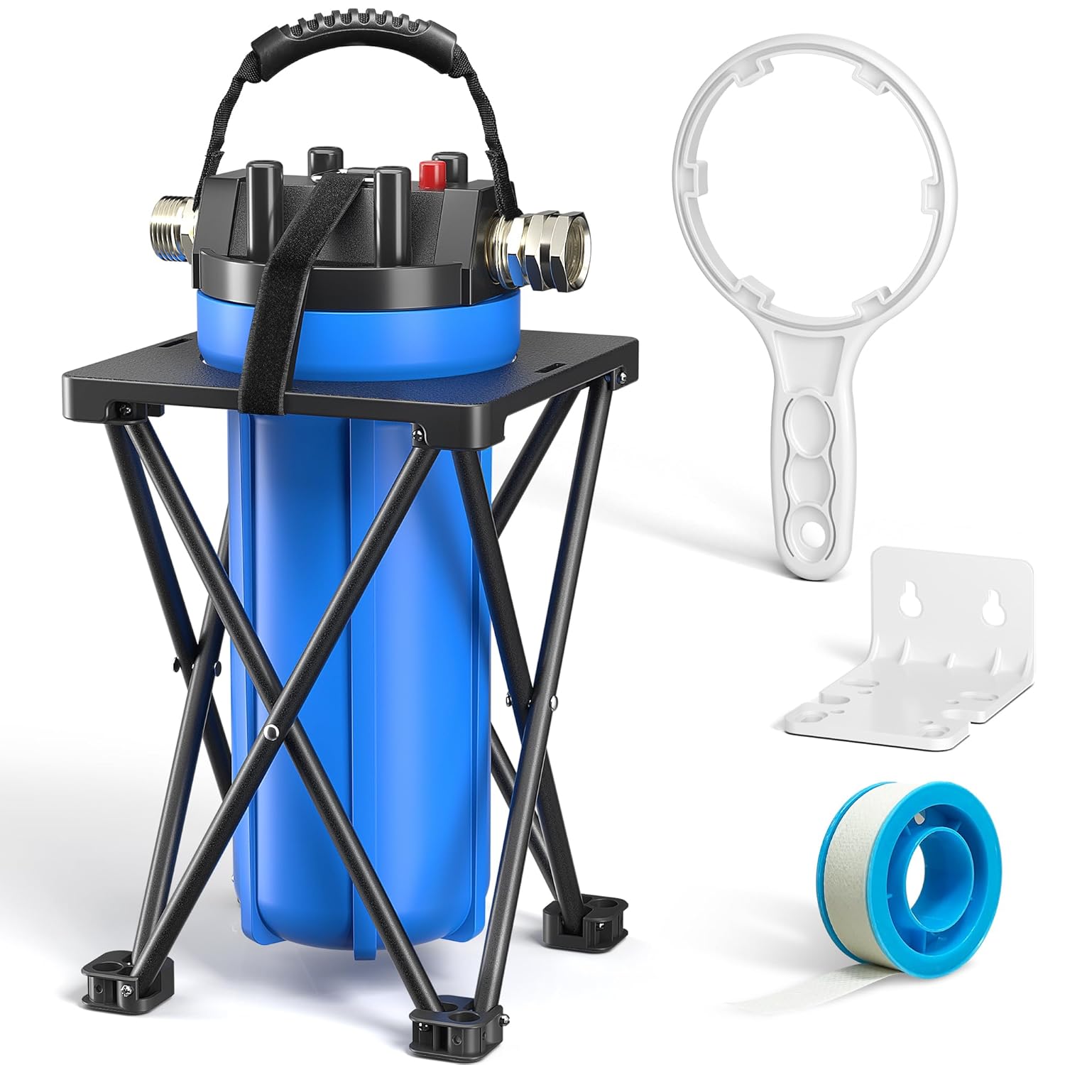 4-Layer RV Water Filter with Stand for Clean Drinking Water