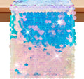 VHH Mermaid Party Table Runner 12 x 84 in - Sparkling Sequin Decor