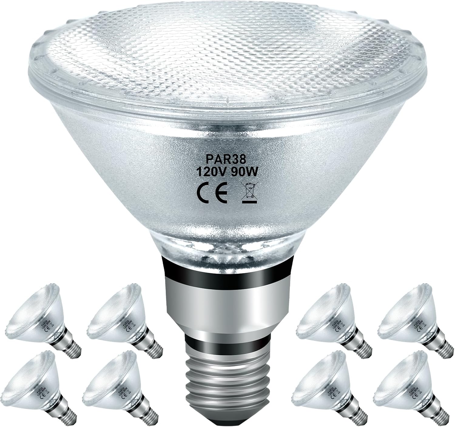 PAR38 Halogen Flood Light Bulbs 90W 120V for Indoor Outdoor Use