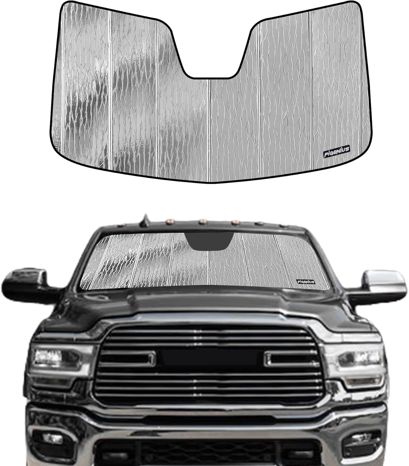 Windshield Sun Shade for Ram 2500 3500 4500 5500 2019-2025