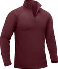 TACVASEN Men's Quarter Zip Pullover Fleece Lined - Warm, Stretchy Fit
