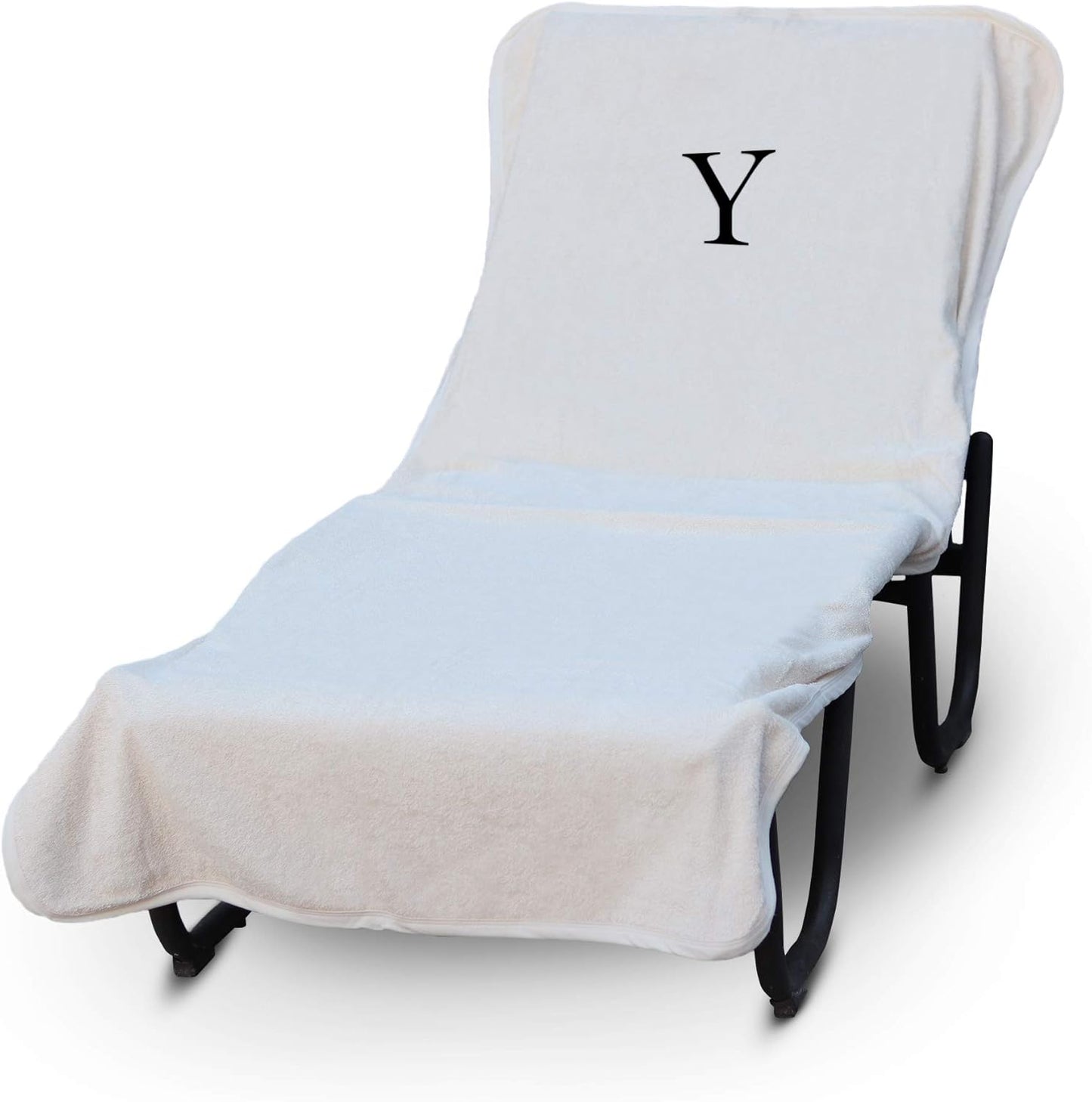 Luxury Hotel Monogrammed Pool Chaise Lounge Cover - Soft Terry