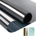 One Way Window Privacy Film Black Silver 29.5in x 118in - Daytime