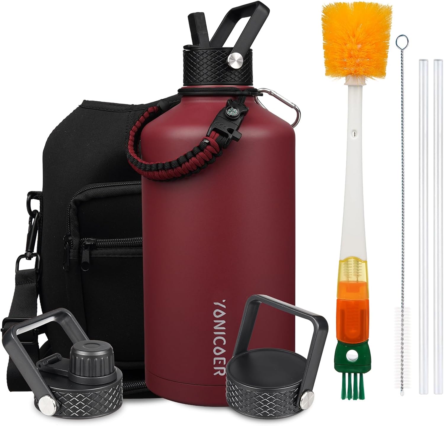 Insulated Water Bottle 128oz with Triple Wall Vacuum Design