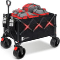 Collapsible Wagon Cart with 440lbs Capacity - Heavy Duty Foldable