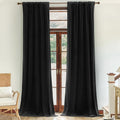 Nemia Black Velvet Curtains for Bedroom and Living Room Decor