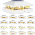 VOLISUN 4x4 Solar Post Cap Light 16pack - Warm White Outdoor Deck