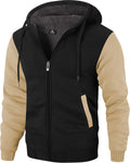 ZITY Men's Sherpa Lined Heavyweight Zip Up Hoodie - Warm Winter