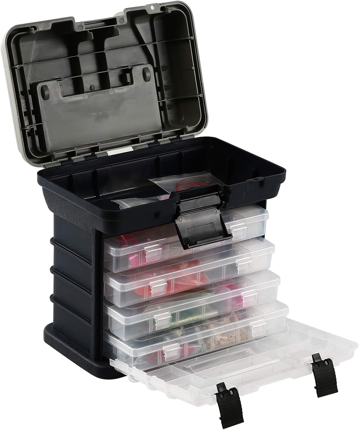 KINJOEK Portable 4-Layer Tackle Box: Organize Like a Pro!