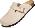 Dumalum Suede Clogs for Women and Men - Adjustable Cork Slipon