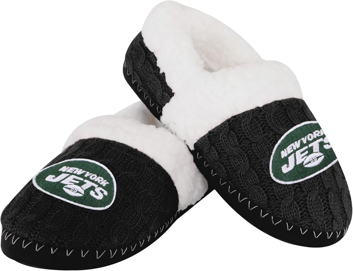 FOCO Women's NFL Team Color Moccasin Slippers for Comfort