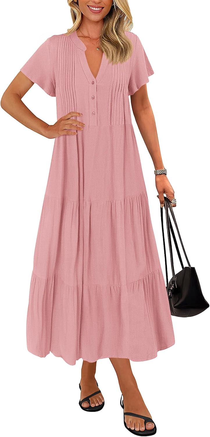 KIRUNDO Summer Maxi Dresses for Women 2025: Flowy & Stylish