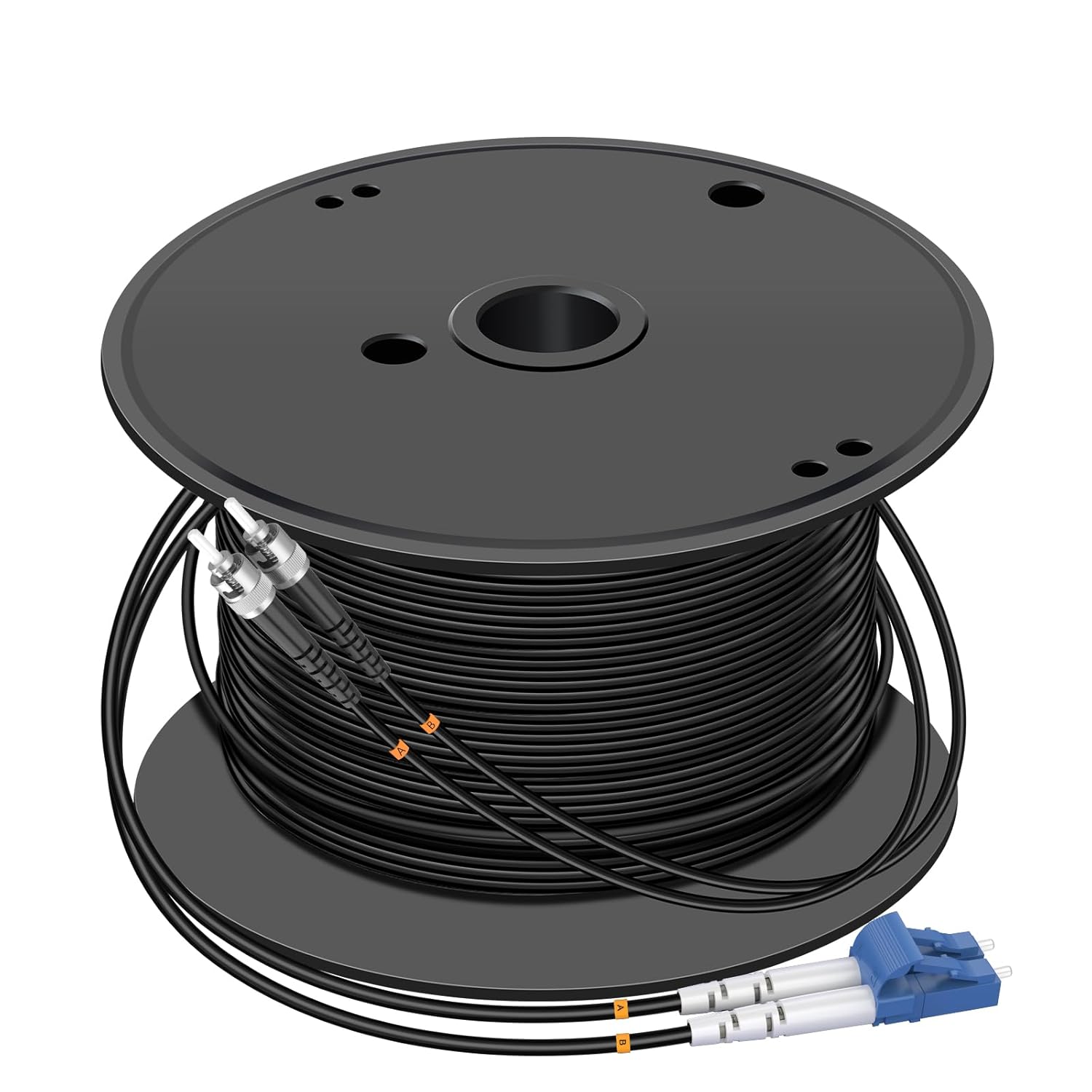 400M LC to ST Outdoor Armored Duplex Fiber Optic Cable Jumper