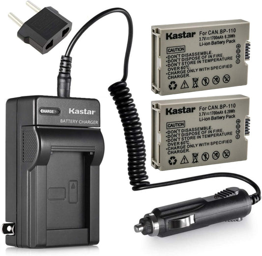 Kastar BP-110 Battery and Charger Kit for Canon Cameras