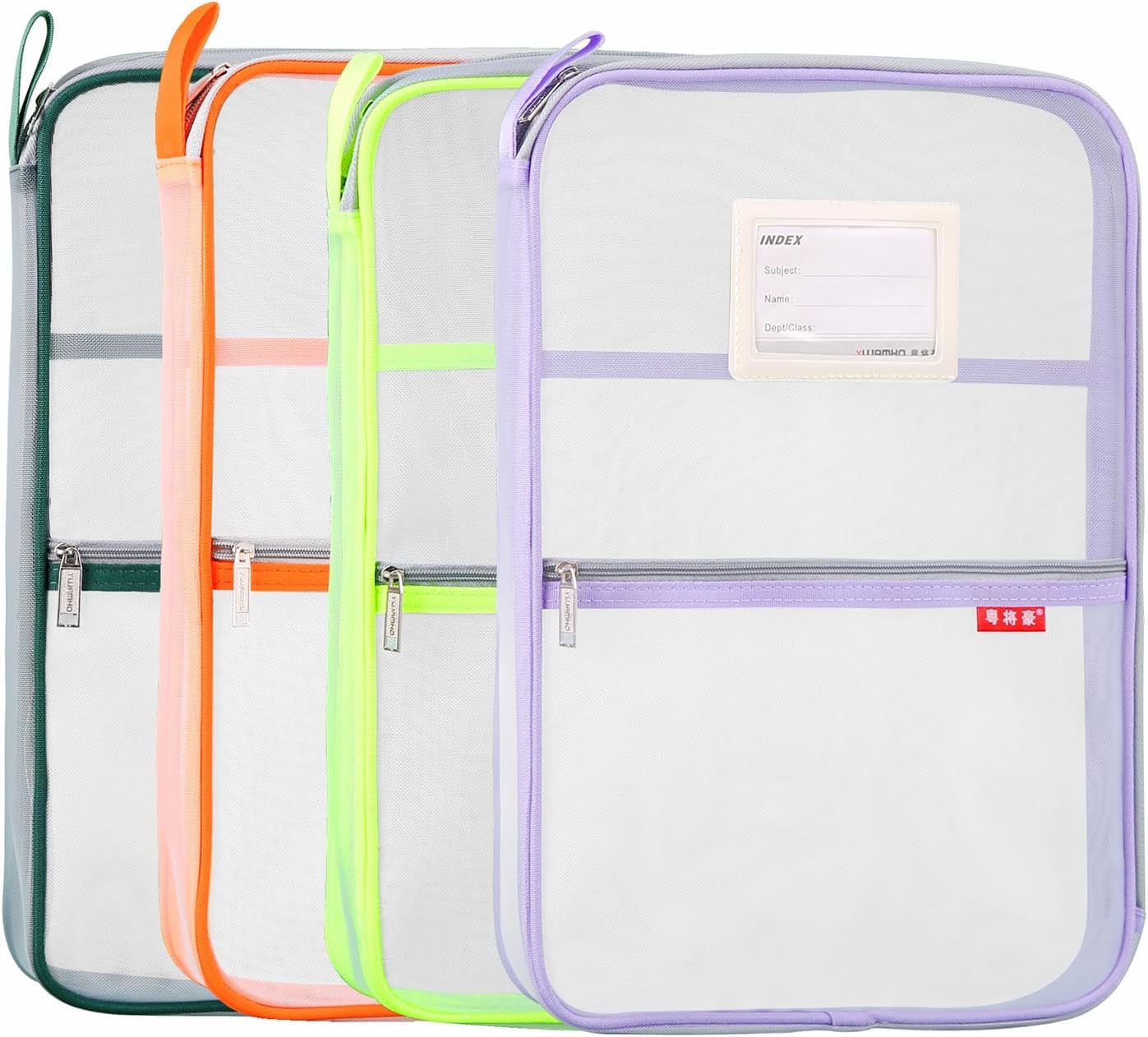 Pendancy Mesh Zipper Pouch for A4 Size Document Organization