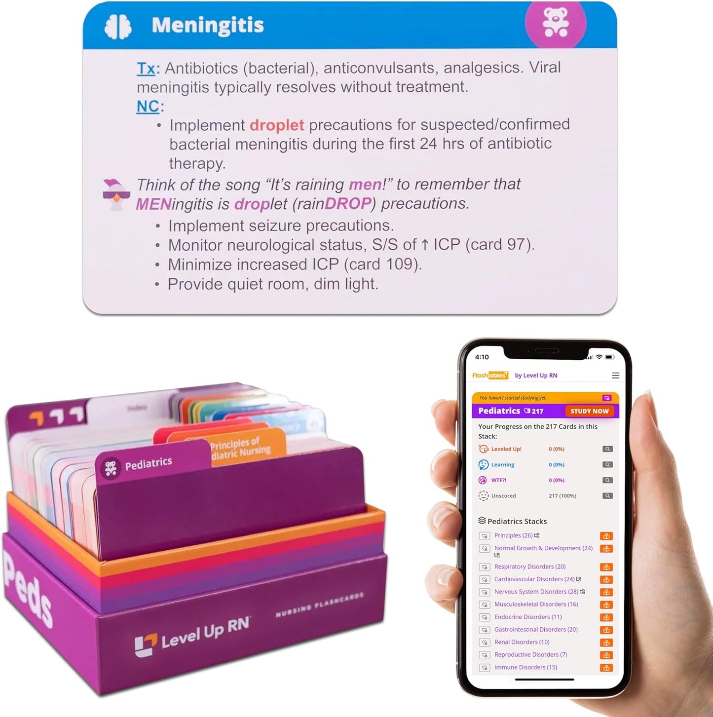 Pediatrics Flash Cards for Nursing School NCLEX HESI Review
