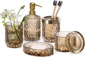 EMPO 6PCS Bathroom Clear Glass Accessories Set - Elegant 6-Piece Set