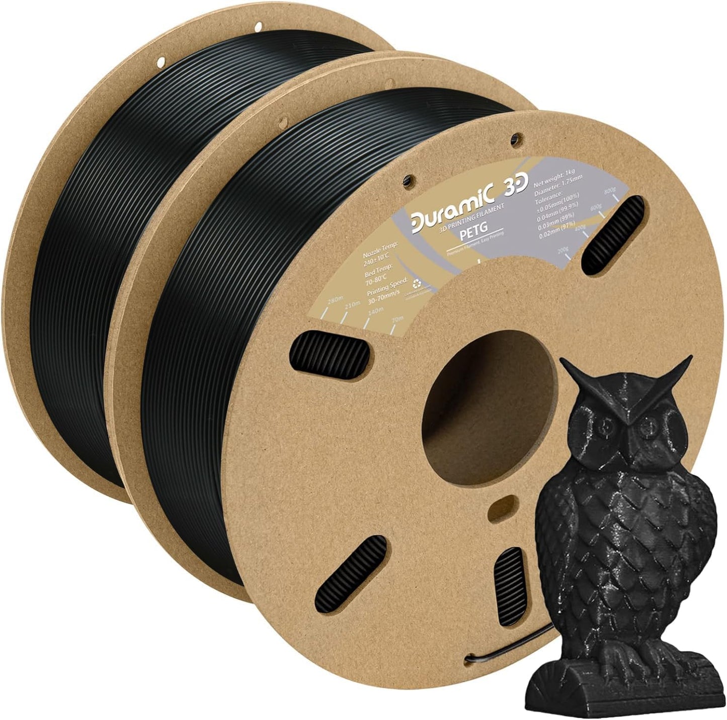 DURAMIC 3D PETG Filament 1.75mm for Smooth Printing