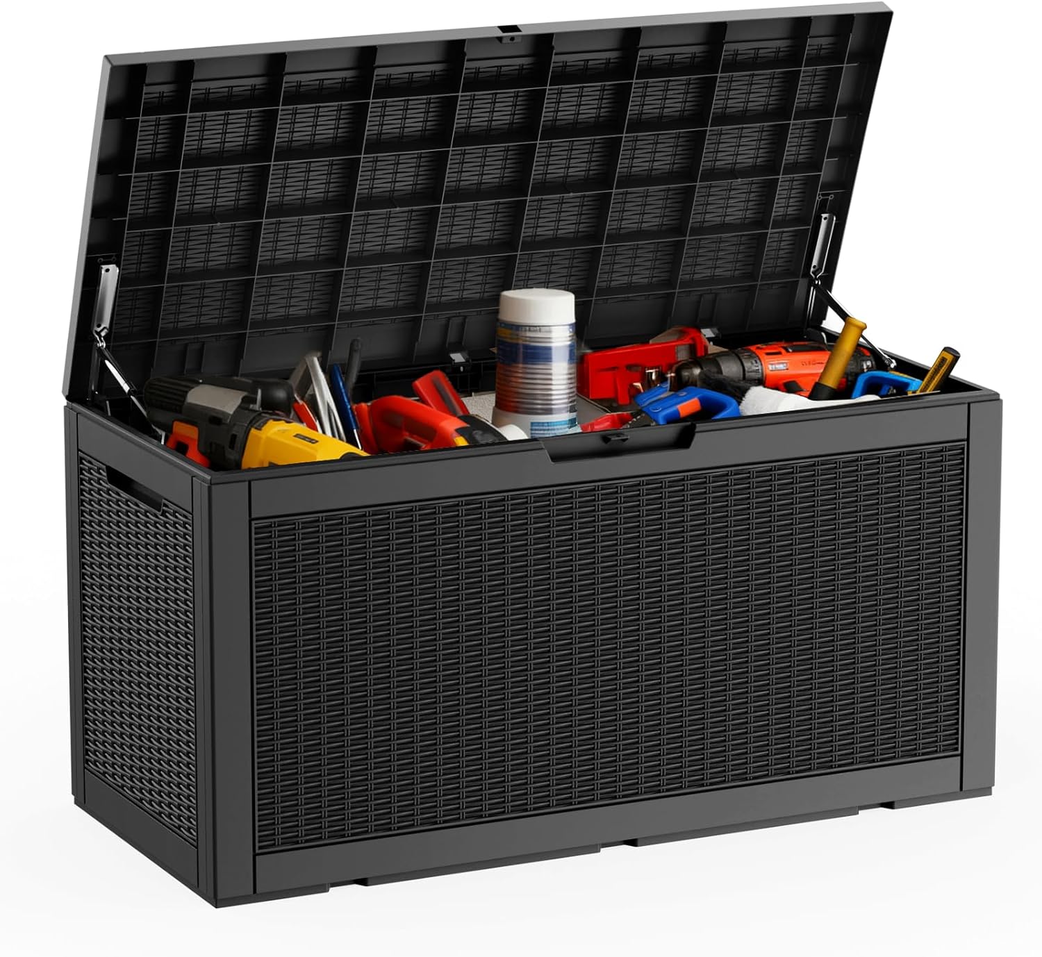 100 Gallon Large Deck Box for Outdoor Storage and Patio Use