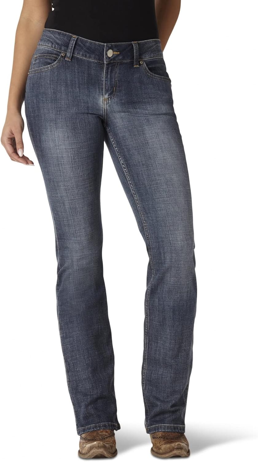 Wrangler Women's Premium Patch Mae Boot-Cut Jean for Comfort