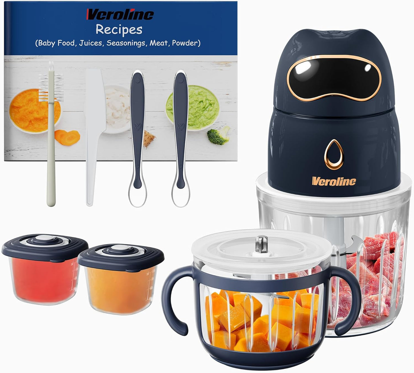 Veroline 10-in-1 Baby Food Maker: Blend, Puree, Store!