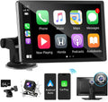 9 inch HD Portable Wireless Carplay Screen for Car - Portable 4K Dash