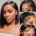 Bob Wig Human Hair 13x6 Lace Front Short Bob Wig - Natural Look