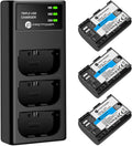LP-E6 LP E6N Battery 3-Pack with Triple Charger - Extended Runtime