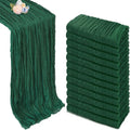 Emerald Green Cheesecloth Table Runner 35 x 120 in - 12 Pack