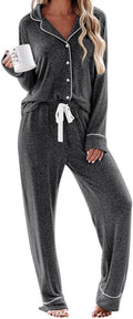 Women's Rayon Blend Pajama Set S-XXL - Soft Long Sleeve PJs