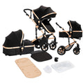 2 in 1 Baby Stroller (Aluminum Frame) - One-Click Folding Reversible