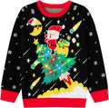 7-14Y Kids Ugly Christmas Sweater Boys Girls LED Light Up Pullover