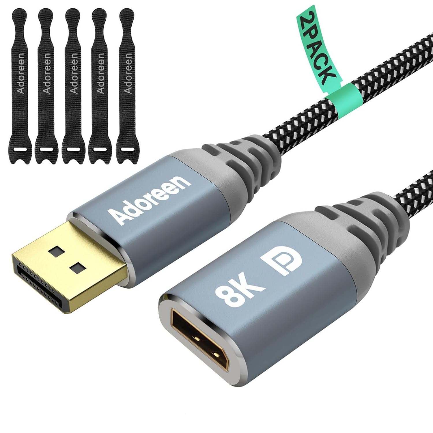 Ultra-High Definition 8K DisplayPort Extension 6ft/2pk