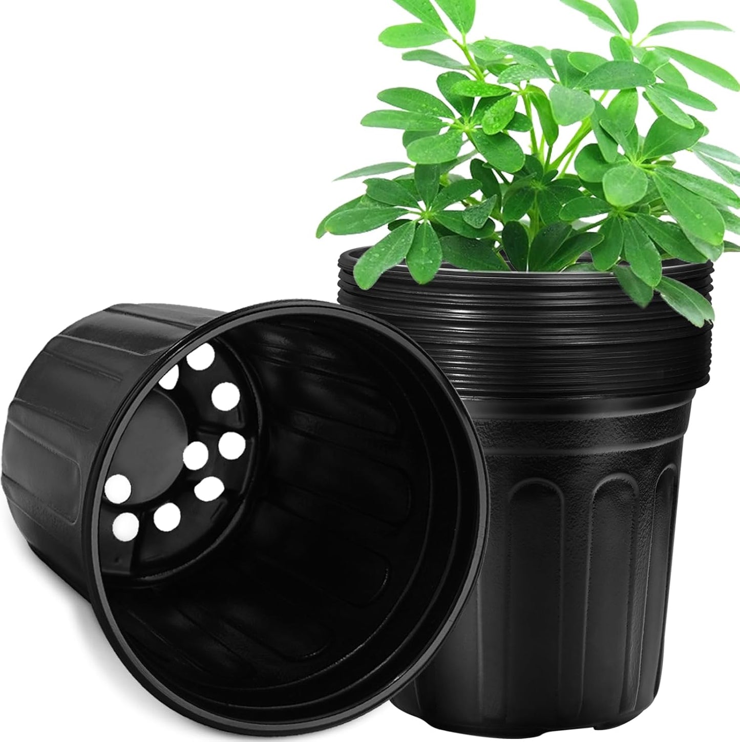 5 Gallon Pots for Plants - Flexible Nursery Pots with Drainage